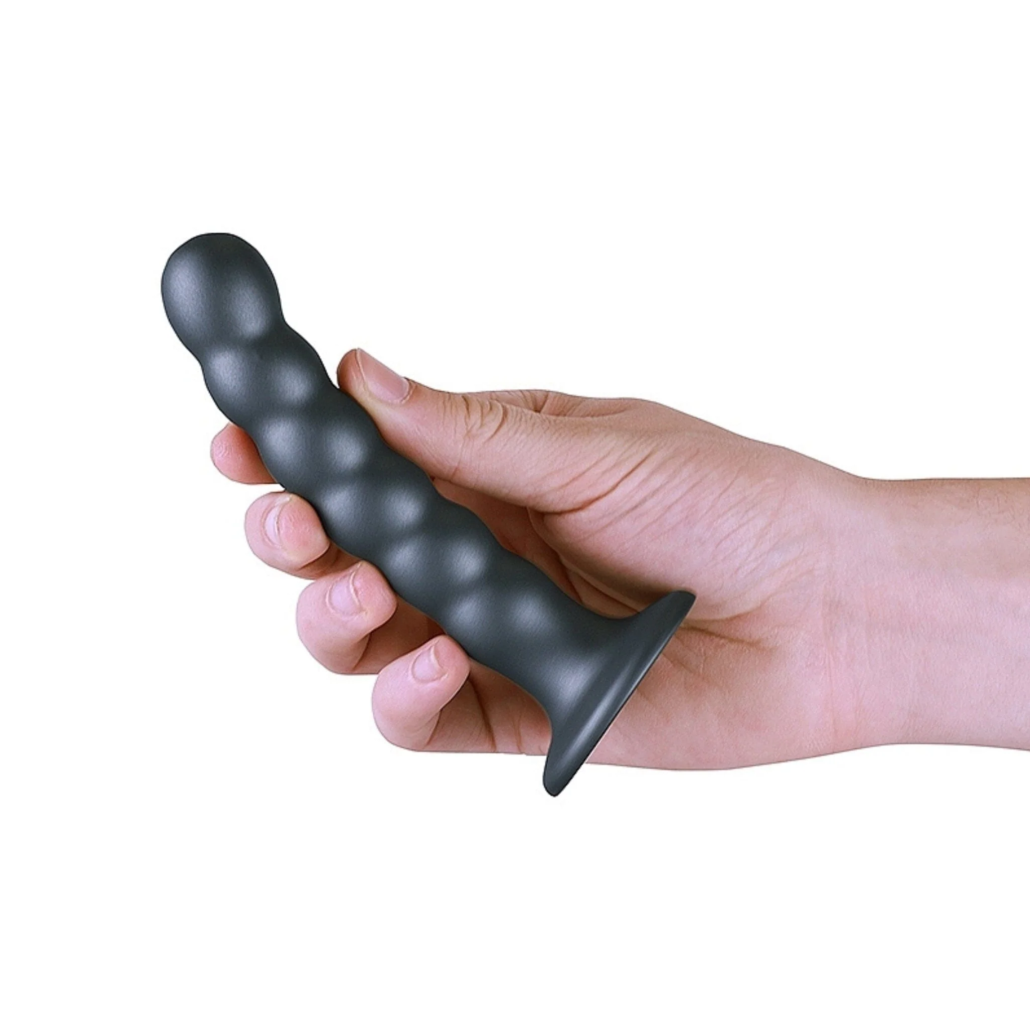 5-Inch Beaded Silicone Dildo - Slim - Image 4