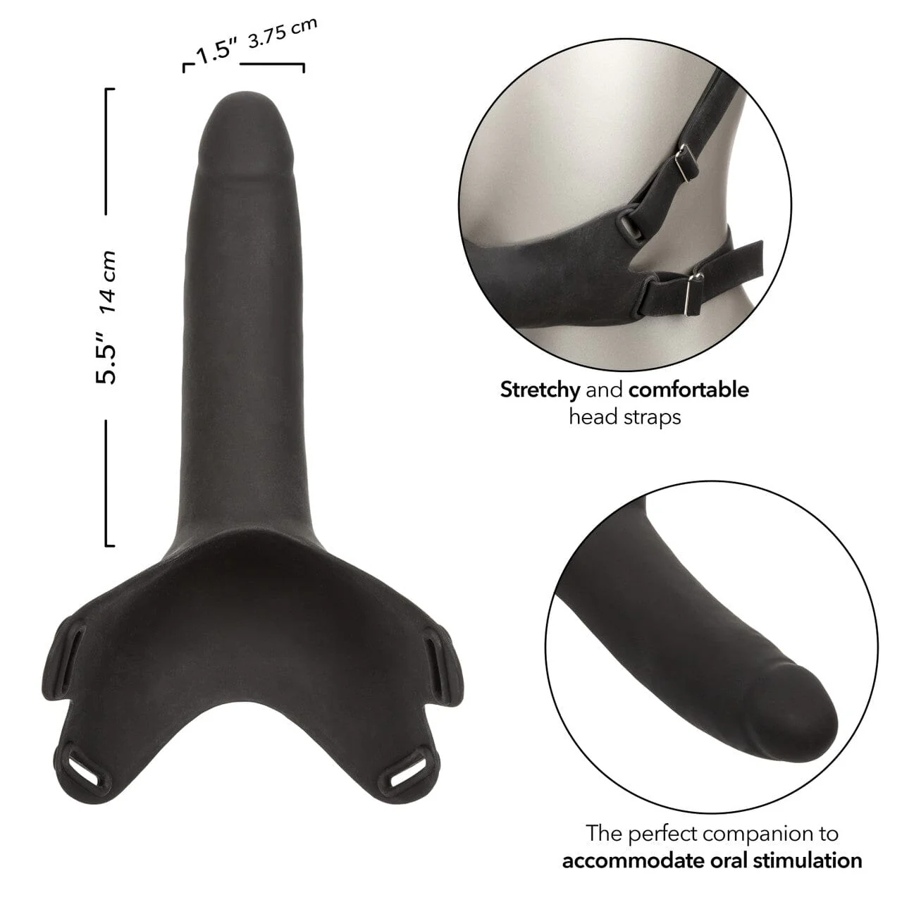 Accommodator Silicone Dong - Face Srap-On Dildo Harness - Image 2
