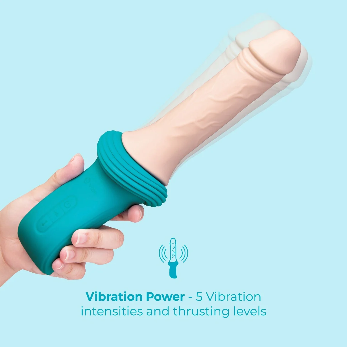 b-Vibe Realistic Thrusting Dildo with Remote - Image 3