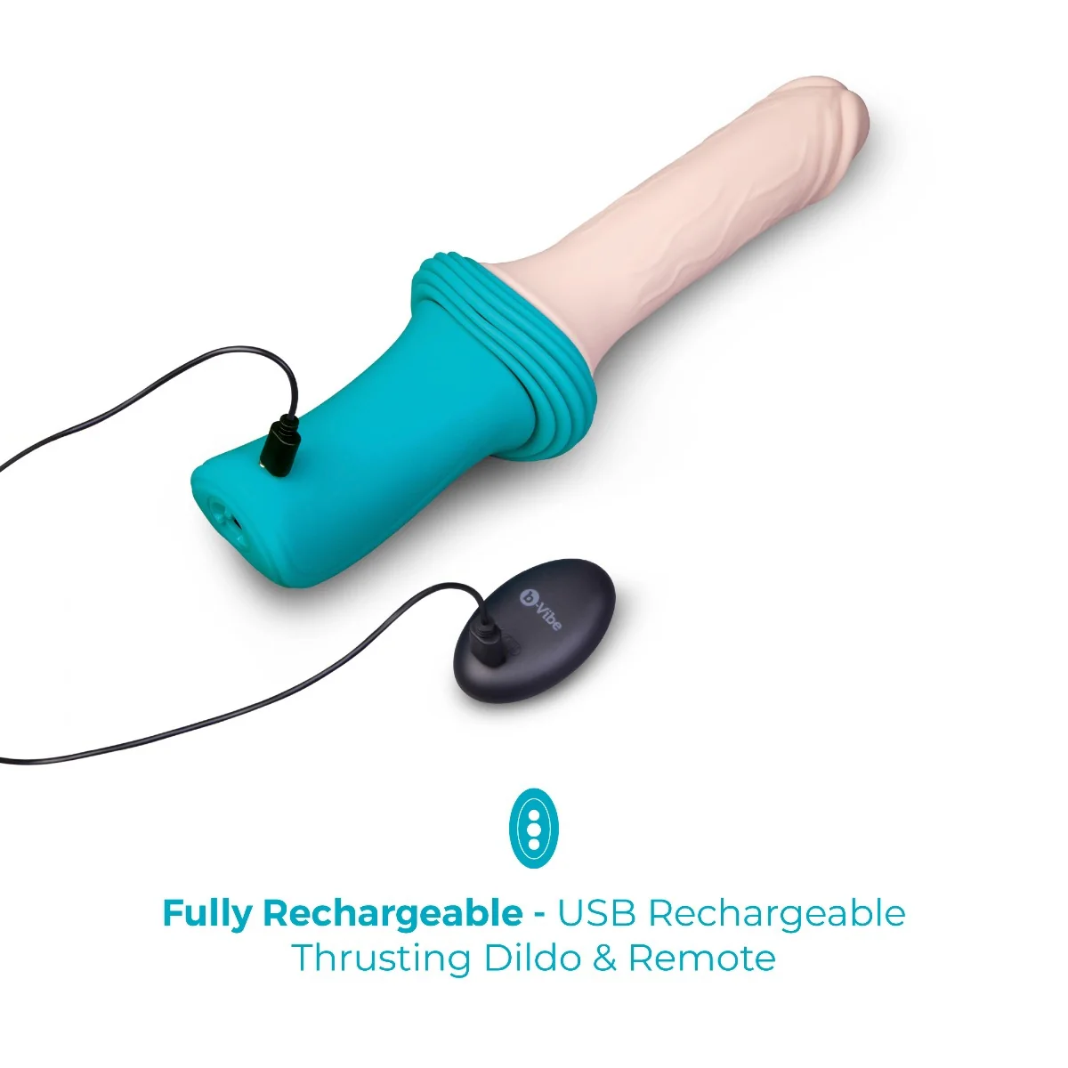 b-Vibe Realistic Thrusting Dildo with Remote - Image 4