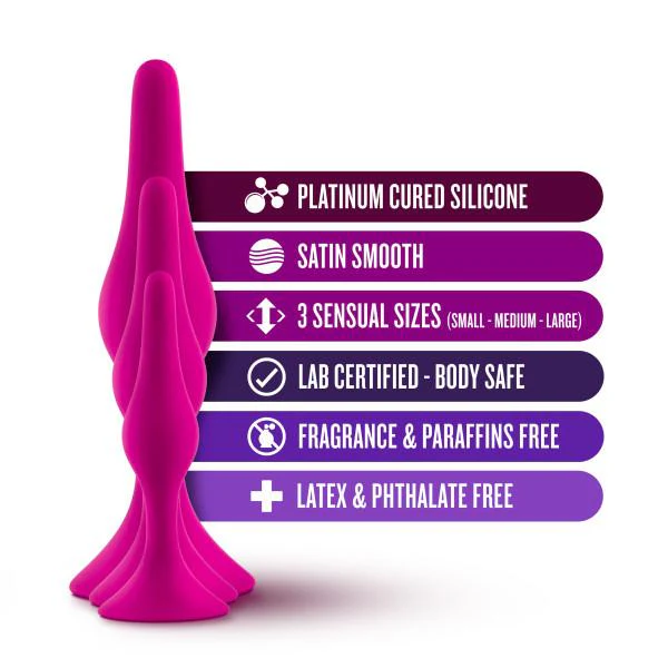 Blush Luxe Beginner Kit Silicone Butt Plugs - Image 7