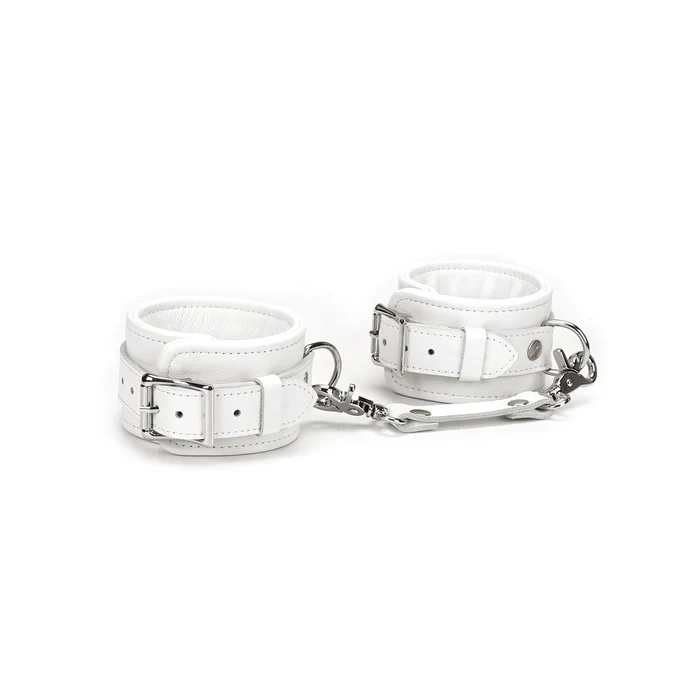 Fuji White Leather Ankle Cuffs - Image 2