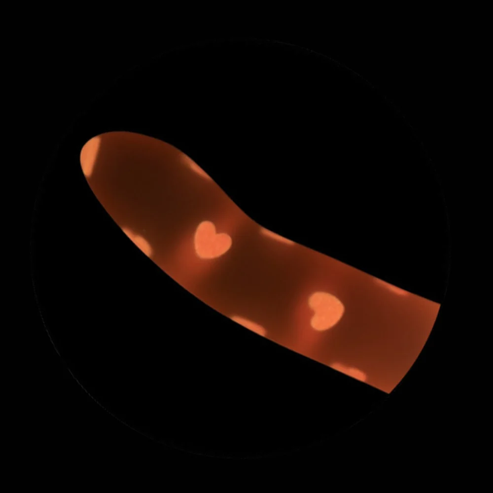 Glow Stick Heart Silicone Dildo GITD