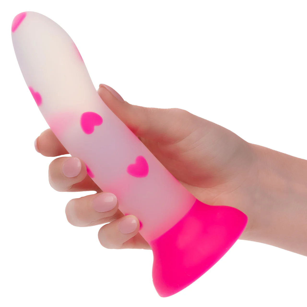 Glow Stick Heart Silicone Dildo GITD - Image 2
