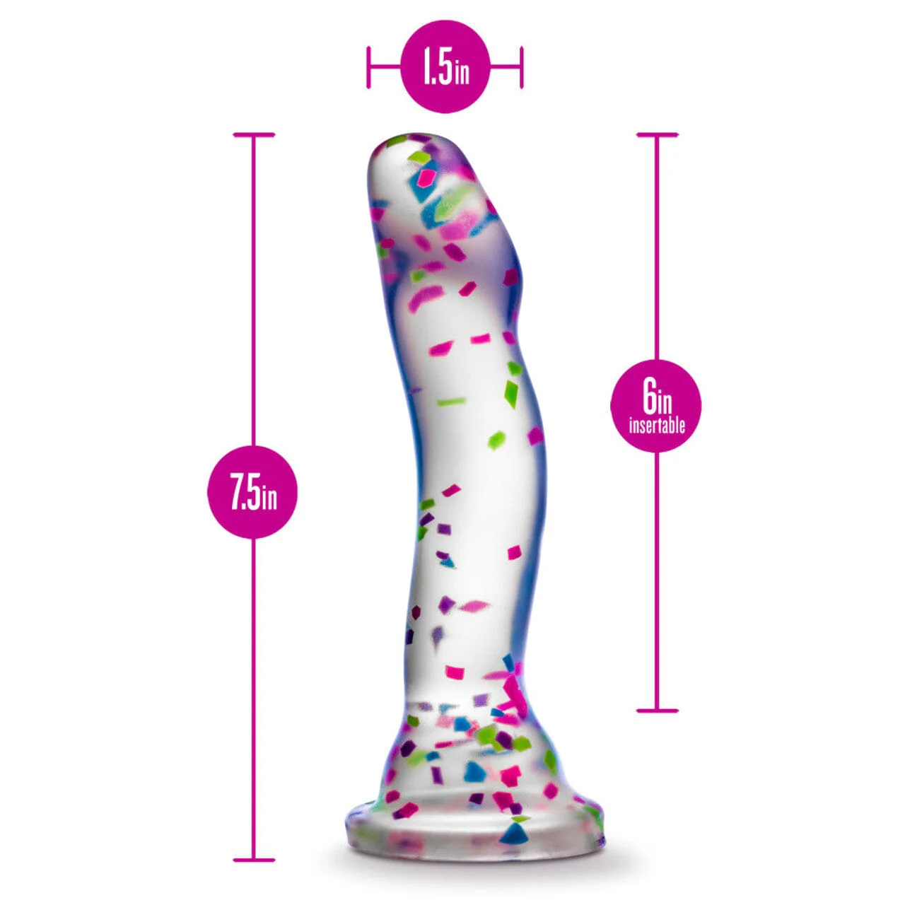 Neo Elite Hanky-Panky - Silicone Confetti Dildo, Glow-in-the-Dark - Image 3
