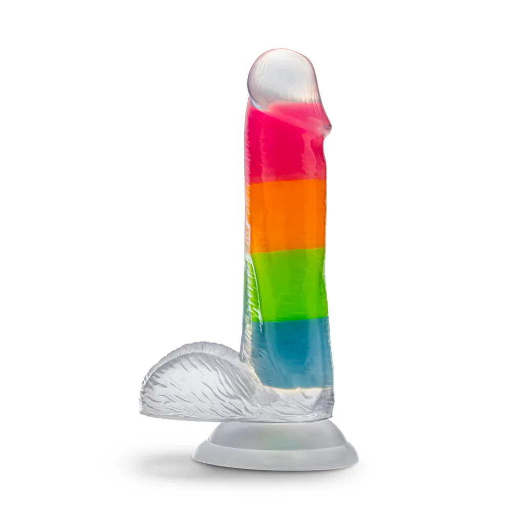 Neo Elite Rainbow Rave - Glow + Dual-Density Suction Cup Dildo - Image 5