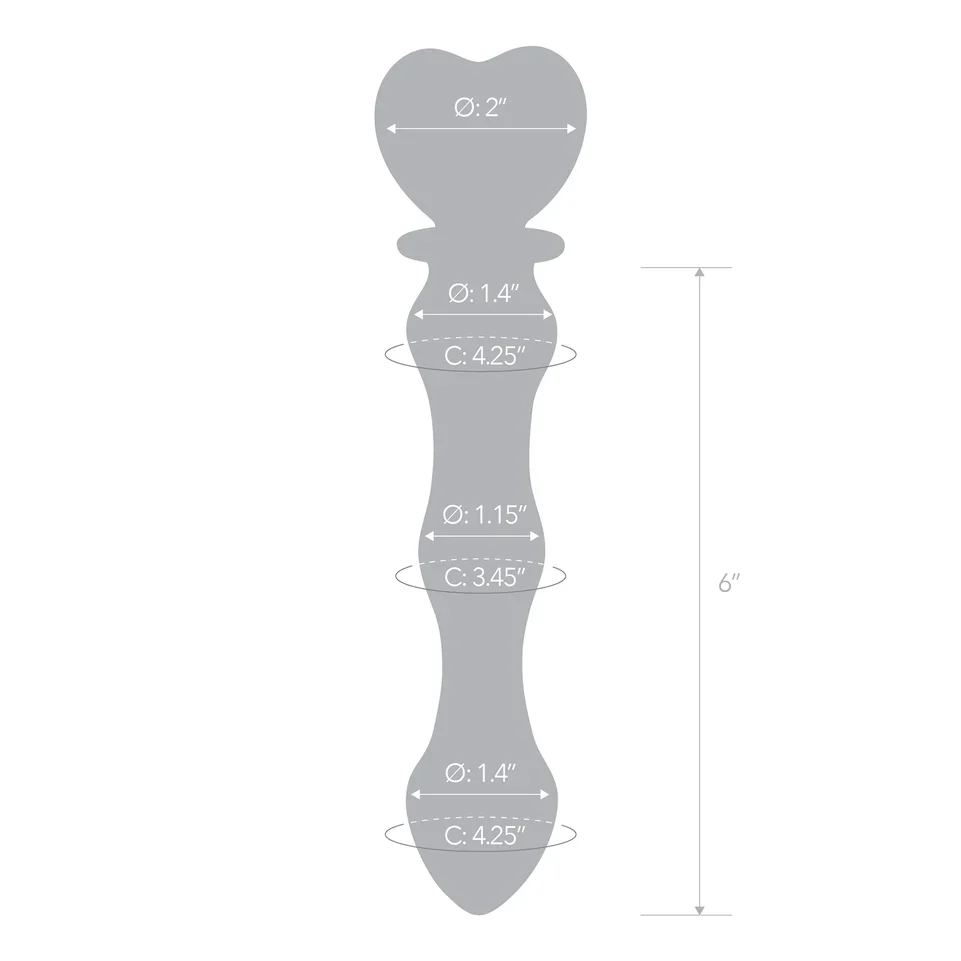 8" Sweetheart Glass Dildo - Image 5