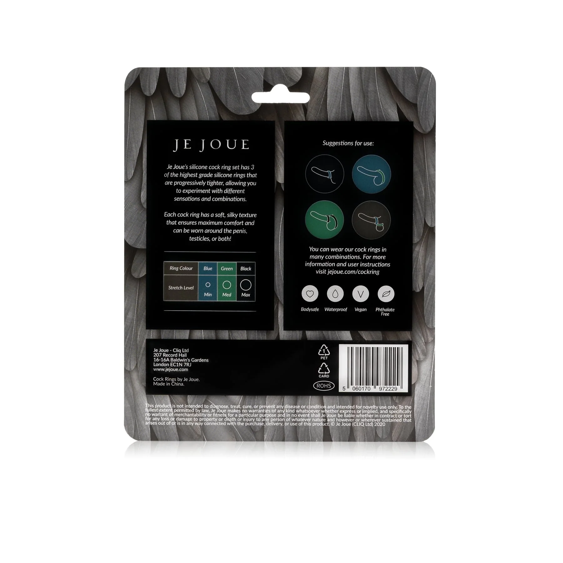 Silicone Cock Ring Trio by Je Joue - Image 4