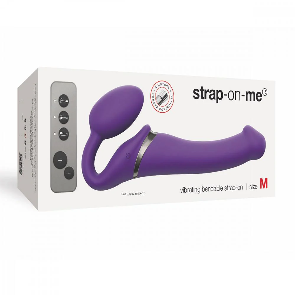 Strap-On-Me Vibrating Bendable Strap-On Dildo with Remote Control - Image 6