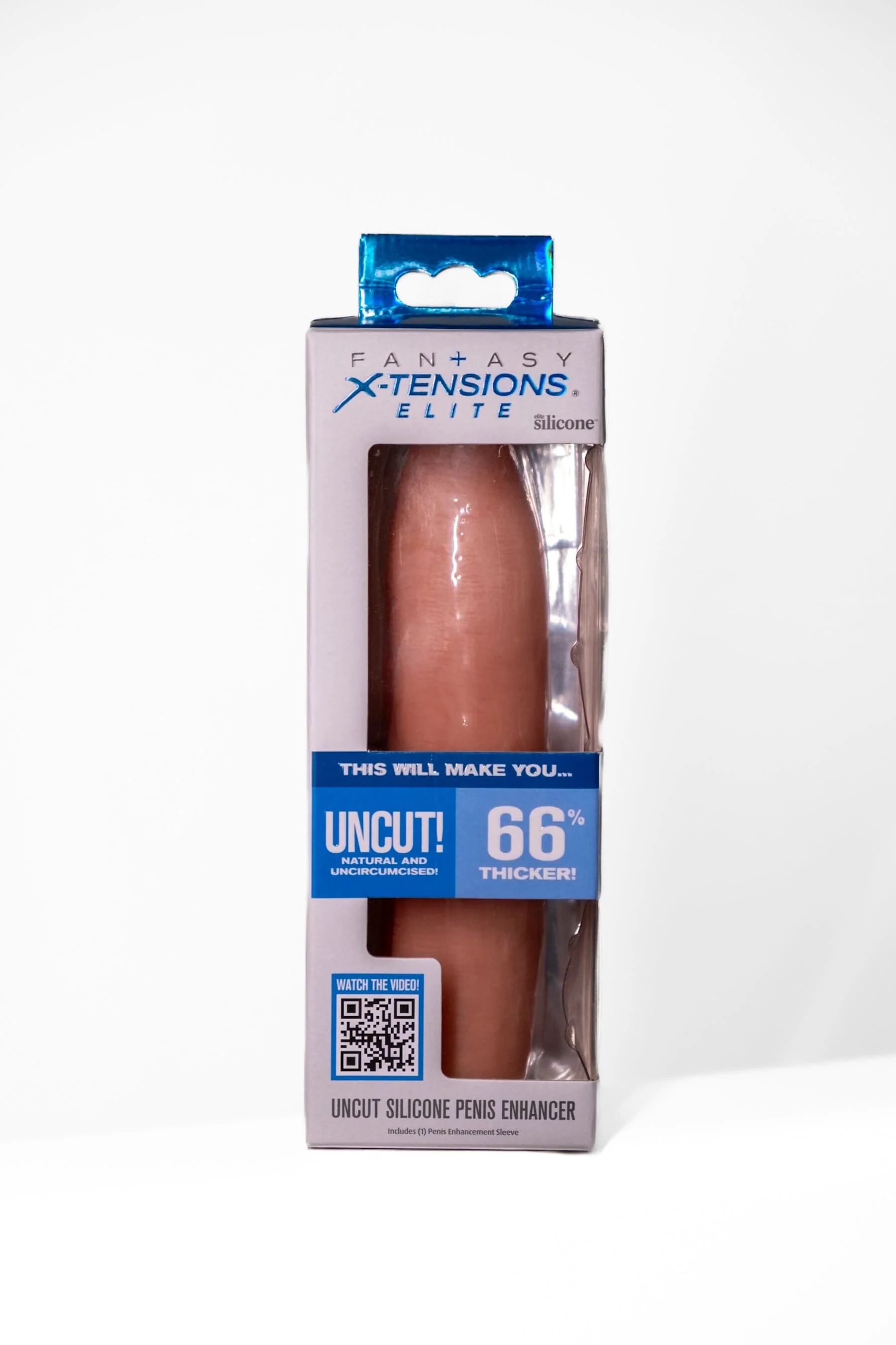 Uncut Silicone Penis Enhancer, 7-Inches, Hood-Up Foreskin - Image 12