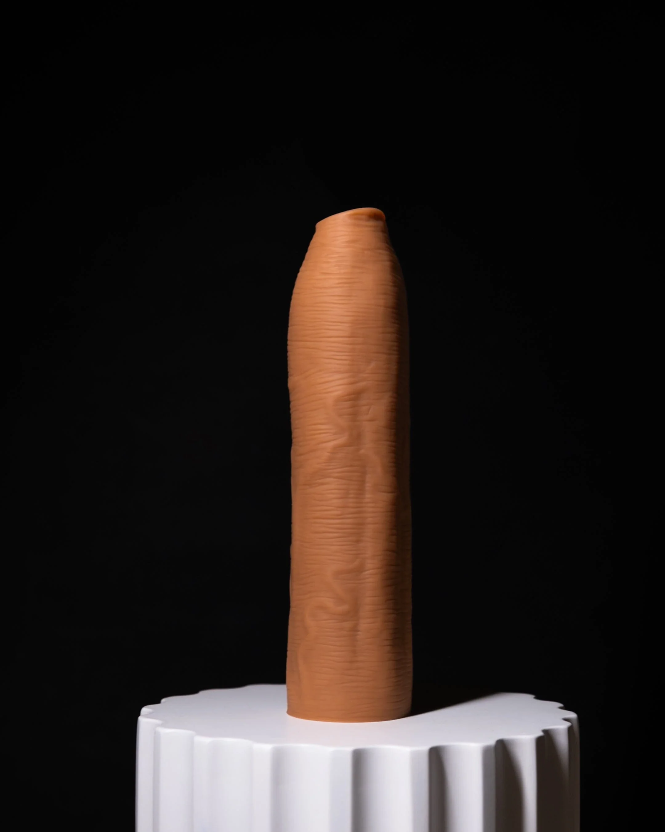 Uncut Silicone Penis Enhancer, 7-Inches, Hood-Up Foreskin - Image 4